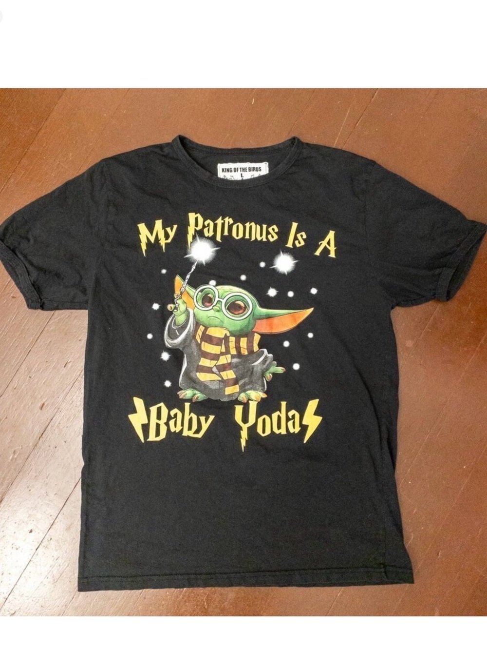 My Patronus is a Baby Yoda" Graphic Tee – Size L | Star Wars x Harry Potter